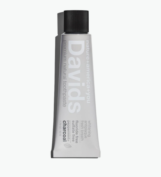 Davids Charcoal and Peppermint toothpaste Travel Size 1.75 oz