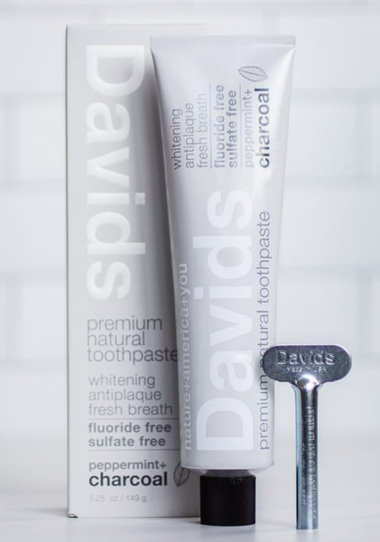 Davids Charcoal and Peppermint toothpaste 5.25 oz